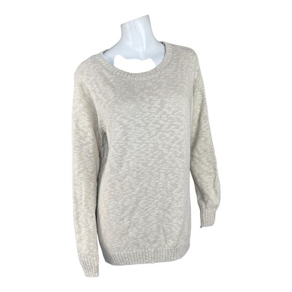 Belle Beach By Kim Gravel Crewneck Beach Sweater Sand Dune Medium NWOT - Picture 1 of 13
